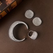 BS9914 Hollow bead bracelet, ring, earring