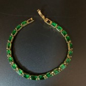 BS9916 French style light luxury fully inlaid glass, pure copper electroplated hollow bracelet BS9916 French style light luxury fully inlaid glass, pure copper electroplated hollow bracelet