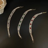 BS9917 French style light luxury full set zircon pure copper electroplated hollow bracelet BS9917 French style light luxury full set zircon pure copper electroplated hollow bracelet