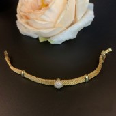 BS9918 European and American fashion temperament, wide chain brass zircon inlaid bracelet BS9918 European and American fashion temperament, wide chain brass zircon inlaid bracelet