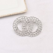 XZF9833 CC Luxurious geometric design brooch, alloy brooch inlaid with  pearls