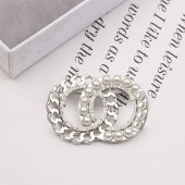 XZF9835 CC  Luxurious geometric design brooch, alloy brooch inlaid with  pearls