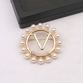 XZF9839 Luxurious geometric design brooch, alloy brooch inlaid with  pearls