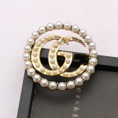 XZF9850 GG  Luxurious geometric design brooch, alloy brooch inlaid with  pearls