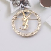 XZF9852   Luxurious geometric design brooch, alloy brooch inlaid with  pearls