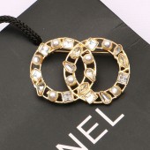 XZF9855 CC Luxurious geometric design brooch, alloy brooch inlaid with  pearls