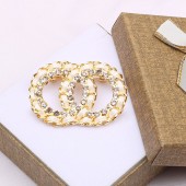 XZF9856 CC Luxurious geometric design brooch, alloy brooch inlaid with  pearls