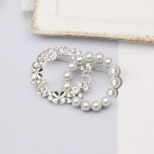 XZF9863 CC Luxurious geometric design brooch, alloy brooch inlaid with  pearls