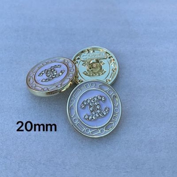 BT9660  20mm CC Inlaid rhinestones metal button