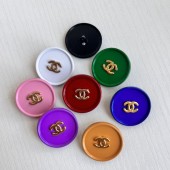 BT9696 24mm Color Button CC Vintage Metal Chanel Button