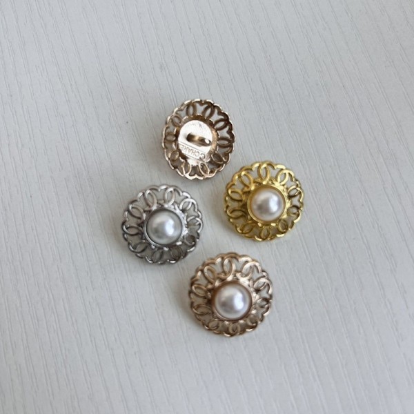 BT9698 20mm, 24mm hollow metal inlaid pearl button