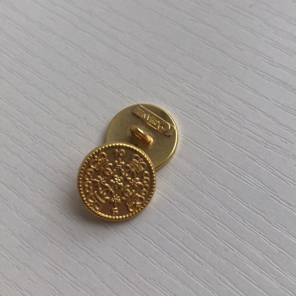 BT9717 18mm CC metal button Vintage Metal Chanel Button_ Luxury Button