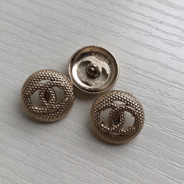 BT9721 20nm metal CC button Vintage Metal Chanel Button_ Luxury Button