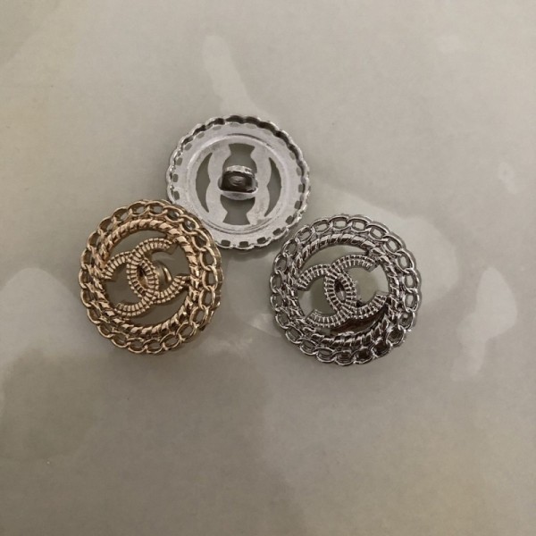 BT9749 18mm metal clothing button Vintage Metal Chanel Button_ Luxury Button