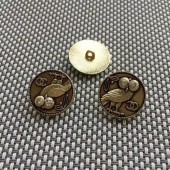 BT9792 Owl CC Golden Metal Button Vintage Metal Chanel Button_ Luxury Button