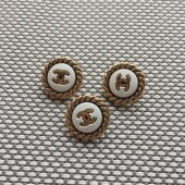 BT9796 16mm CC button metal jacket Vintage Metal Chanel Button_ Luxury Button