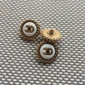 BT9796 16mm CC button metal jacket Vintage Metal Chanel Button_ Luxury Button