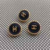 BT9798 23mm new CC retro blue beige metal button Vintage Metal Chanel Button_ Luxury Button