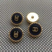 BT9798 23mm new CC retro blue beige metal button Vintage Metal Chanel Button_ Luxury Button