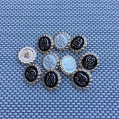 BT9805  15mm New CC Button Vintage Metal Chanel Button_ Luxury Button