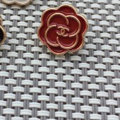 BT9811  12mm cc Camellia Metal Button Vintage Metal Chanel Button_ Luxury Button