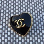 BT9819 17mm New Double C Hand sewn Peach Heart shaped Metal Button