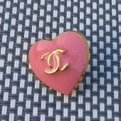 BT9819 17mm New Double C Hand sewn Peach Heart shaped Metal Button