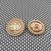 BT9825 21mm new gold CC hand sewn buckle Vintage Metal Chanel Button_ Luxury Button