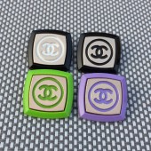 BT9838 22mm CC hand sewn black, white, green, purple metal button