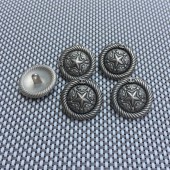 BT9847 20mm pentagram metal button Vintage Metal Chanel Button_ Luxury Button