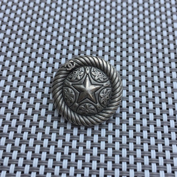 BT9847 20mm pentagram metal button Vintage Metal Chanel Button_ Luxury Button