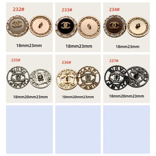 BT9874-3 CC Buttons 232#-237#23MM Vintage Chanel Buttons