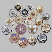 BT9878-3 CC Buttons 184#-198#23MM Vintage Metal Chanel Button