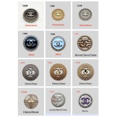 BT9881-2 CC Buttons 135#-155#20MM Vintage Metal Chanel Button