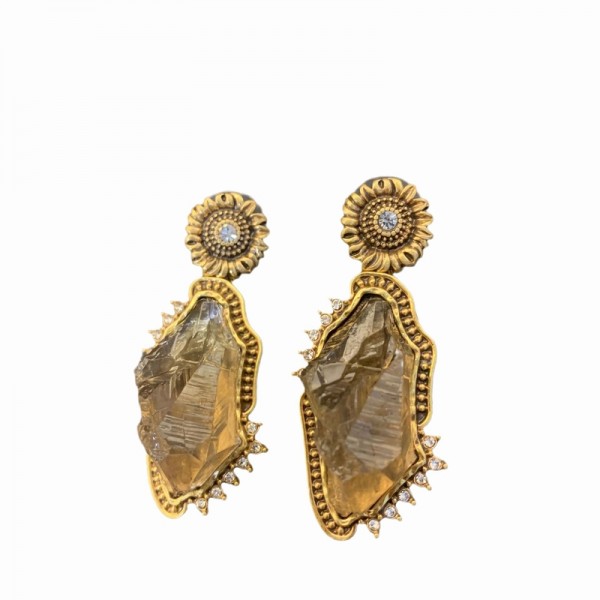 ES9839 Vintage elegant and exquisite high-end design with a palace style earring ES9839 Vintage elegant and exquisite high-end design with a palace style earring