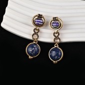 ES9840 Medieval niche blue circular hollow earrings ES9840 Medieval niche blue circular hollow earrings