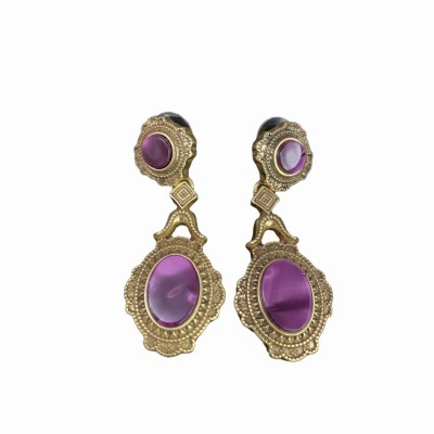 ES9847 Retro court light luxury high-end earrings with exquisite temperament and water droplets
