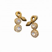 ES9856 European and American fashion retro snake shaped popular design highlights high-end earrings