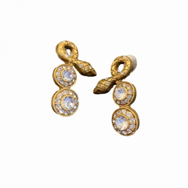 ES9856 European and American fashion retro snake shaped popular design highlights high-end earrings