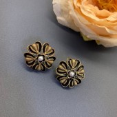 ES9859 Vintage style niche flower shaped earrings with trendy temperament earrings