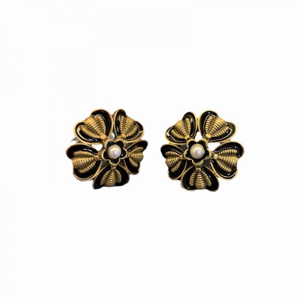 ES9859 Vintage style niche flower shaped earrings with trendy temperament earrings