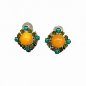 ES9861 Medieval palace style geometric design retro style gentle earrings ES9861 Medieval palace style geometric design retro style gentle earrings