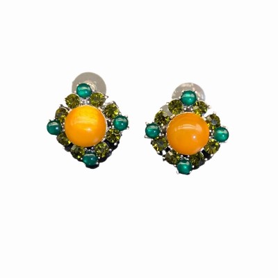 ES9861 Medieval palace style geometric design retro style gentle earrings