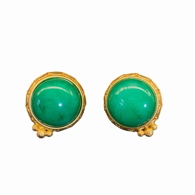 ES9864 Vintage natural turquoise earrings