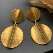 ES9876 French retro style oval alloy earrings ES9876 French retro style oval alloy earrings