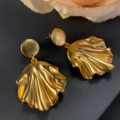 ES9877 Copper shell shaped earrings