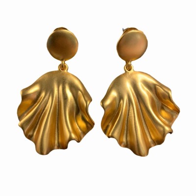 ES9877 Copper shell shaped earrings