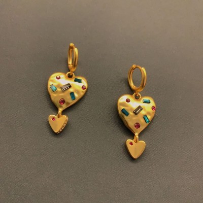 ES9878 Love shaped earrings