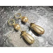 NL9842 Gilded temperament champagne high-end pearl versatile necklace Earrings