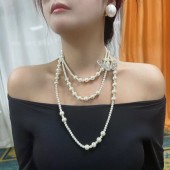 NL9843 Silver gray high-end multi-layer layered popular pearl necklace